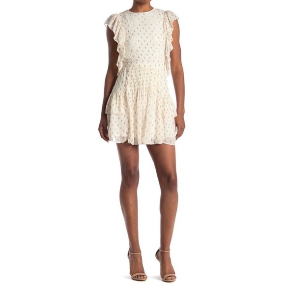 Reiss Dresses & Skirts - REISS Valerie Ruffle Sleeve Dress in Cream
